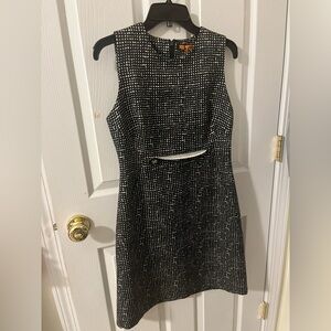 Tory Burch Black and White Midi Dress
